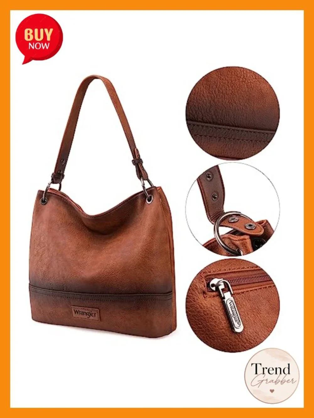 Vegan Leather Hobo Shoulder Bag Crossbody Handbag Purse